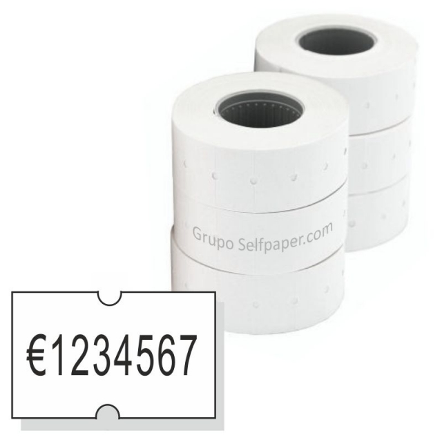 Comprar Etiquetas máquina de precios 21x12 mm blanco permanente P/6u