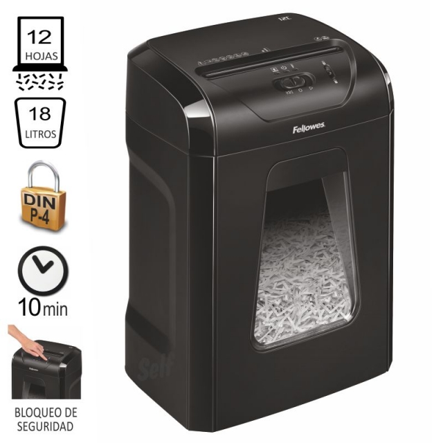 fellowes 12c destructora de papel particulas p 4