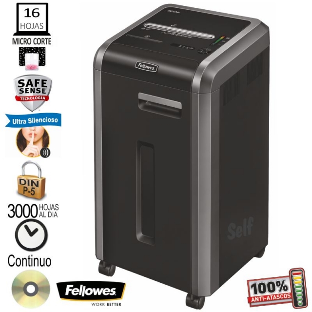 fellowes 225mi, destructora departamental micro co