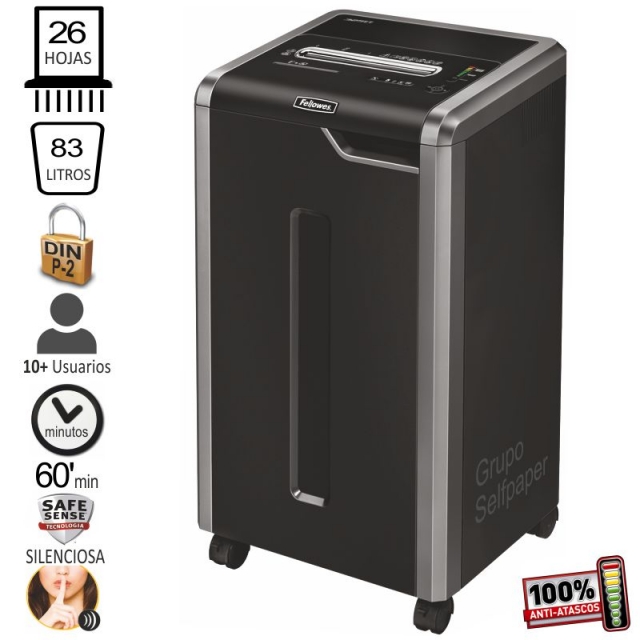 Comprar Fellowes 325i, destructora Uso Continuo profesional 26 hojas