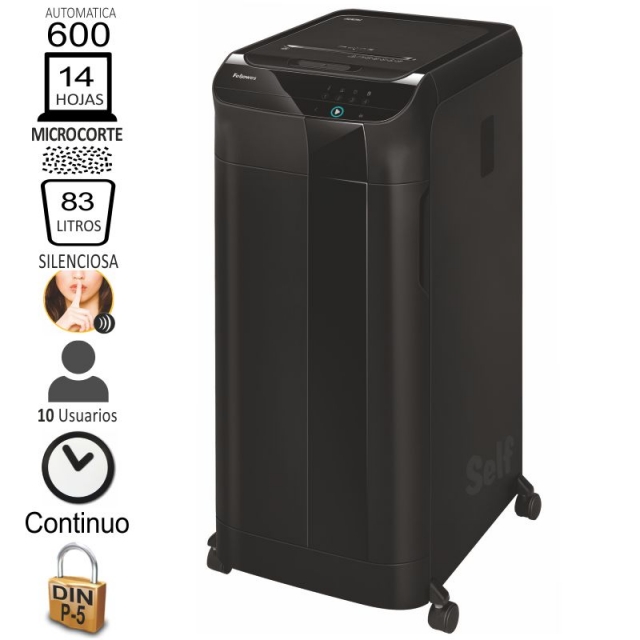 Comprar Fellowes 600M, Destructora microcorte P-5 automática
