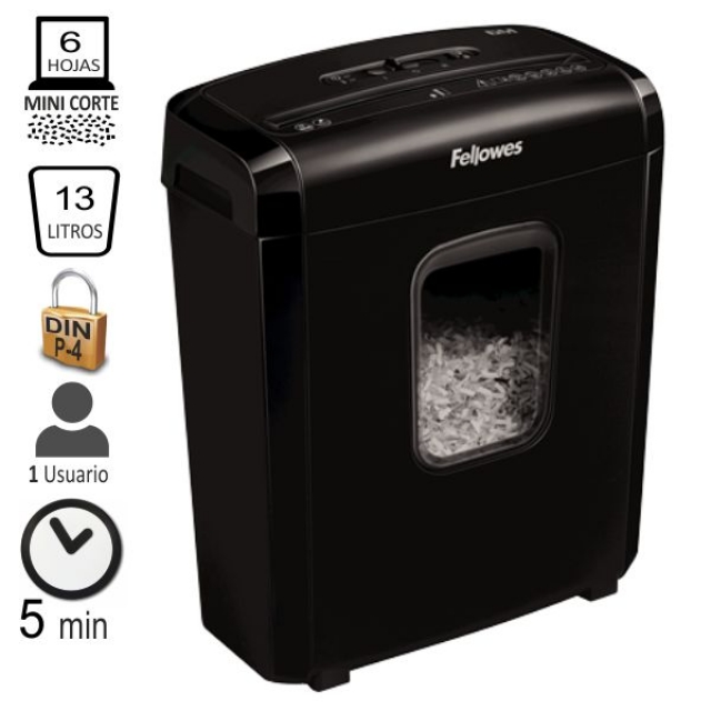 fellowes 6m destructora trituradora minicorte 6 hj