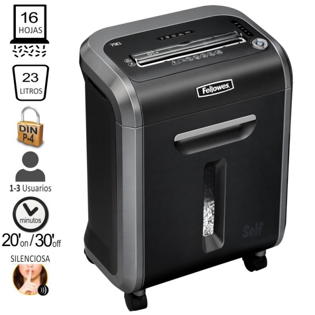 fellowes 79ci destructora de papel particulas