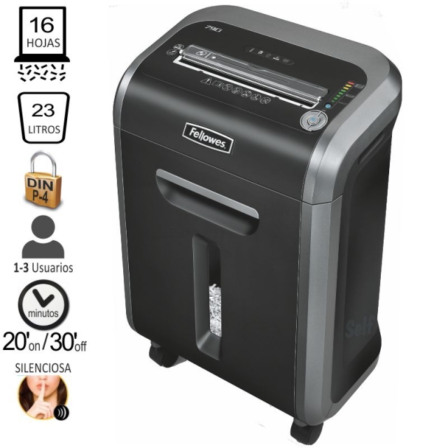 Comprar Destructora Fellowes 79ci, 16 hojas Particulas Uso Frecuente