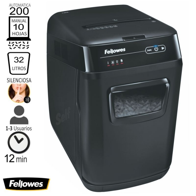 fellowes automax tm 200c destructora automatica