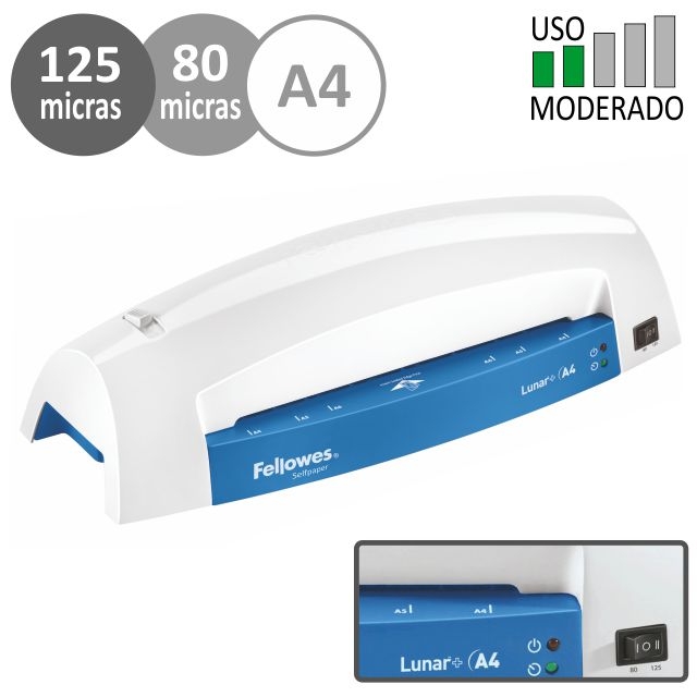 Comprar Fellowes Lunar A4+ Azul Plus, Plastificadora 80 y 125 micras