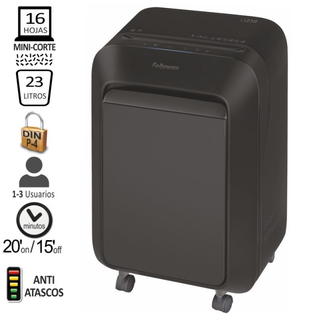 Comprar Fellowes LX210, Destructora de papel Mini-corte P-4, 16 hjs.