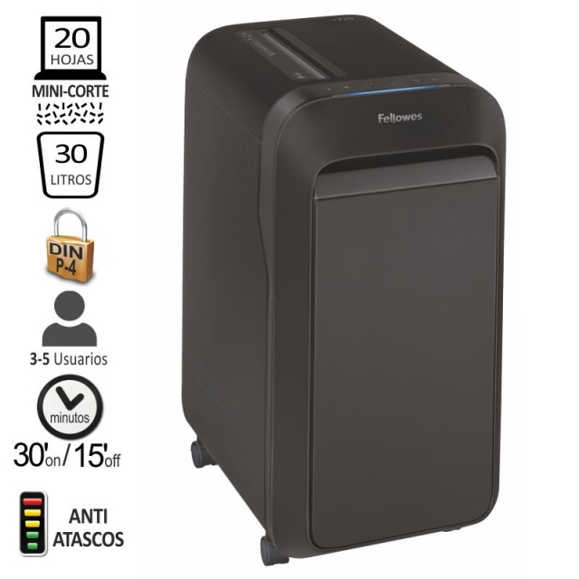 fellowes lx220 destructora papel minicorte p4