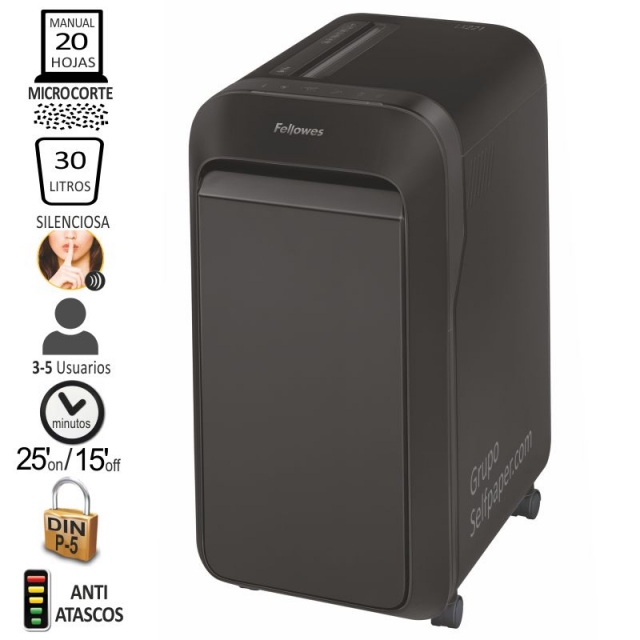 Comprar Fellowes LX221, Destructora microcorte P-5 profesional 20 h.
