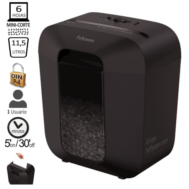 fellowes lx25m destructora papel minicorte p 4