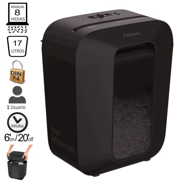 fellowes lx45 destructora particulas 8 hojas p 4