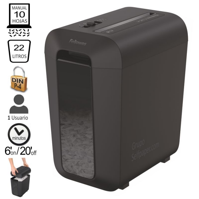 Comprar Fellowes LX65, Destructora 10 hojas en partículas Nivel P-4