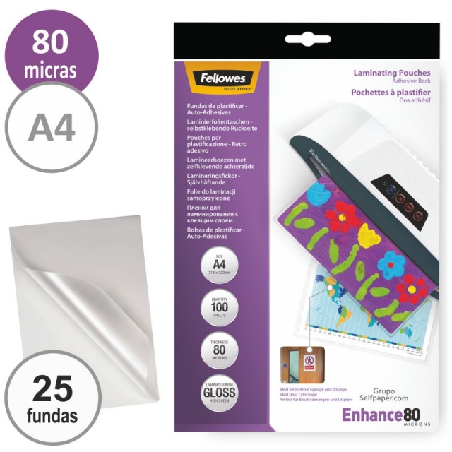 Comprar Fundas Plastico Plastificar Din A4, 80 micras, Pte 25
