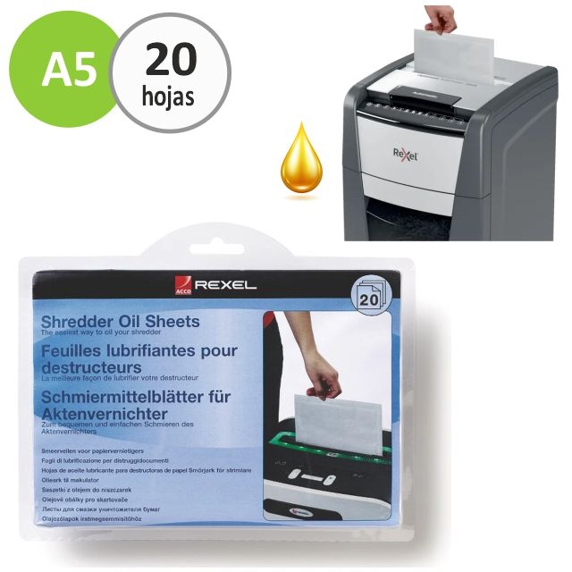 hojas lubricantes para destructoras rexel 2101948