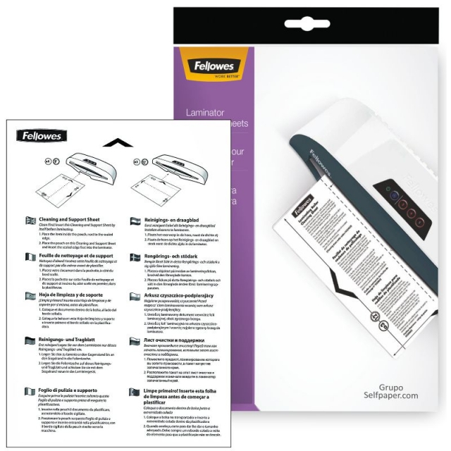 Comprar Hojas para Limpieza de Plastificadoras Fellowes, pack 10