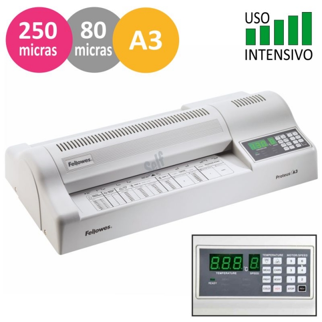 Comprar Plastificadora Fellowes Proteus Din A3 - Alto Rendimiento -