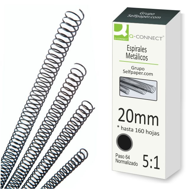 q connect kf04434 espirales encuadernar 20 mm
