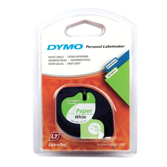 recambio dymo letratag papel blanco