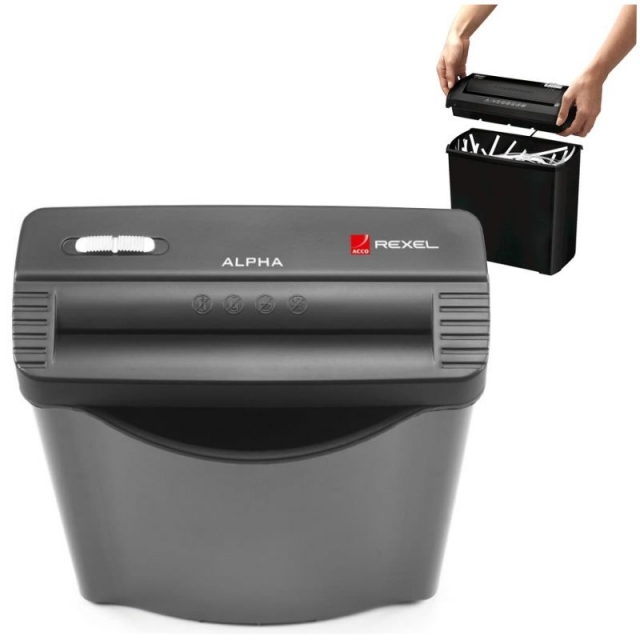 rexel alpha destructora de papel hasta 5 h tiras