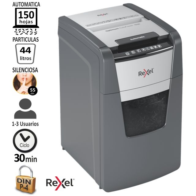 rexel auto 150x destructora de papel automatica