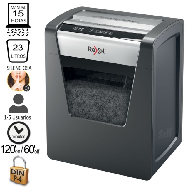 Comprar Rexel Momentum X415, Destructora Uso frecuente ciclo 2 horas