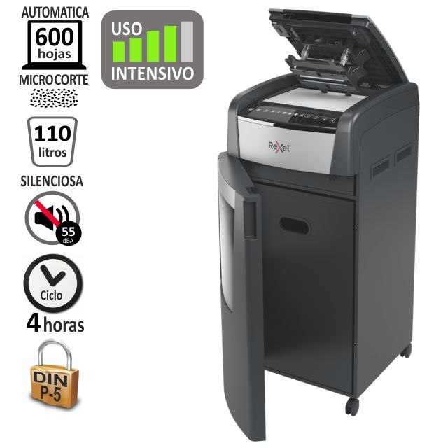Comprar Rexel Optimum Autofeed 600M Microcorte P-5, Destructora