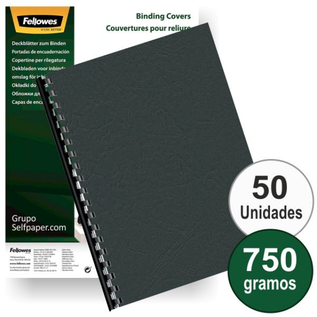 Comprar Tapas duras para encuadernar gofrado piel Fellowes 750 grs