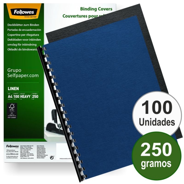 Comprar Tapas encuadernar Fellowes Tela Pte.100 Linen Din A4 Azul