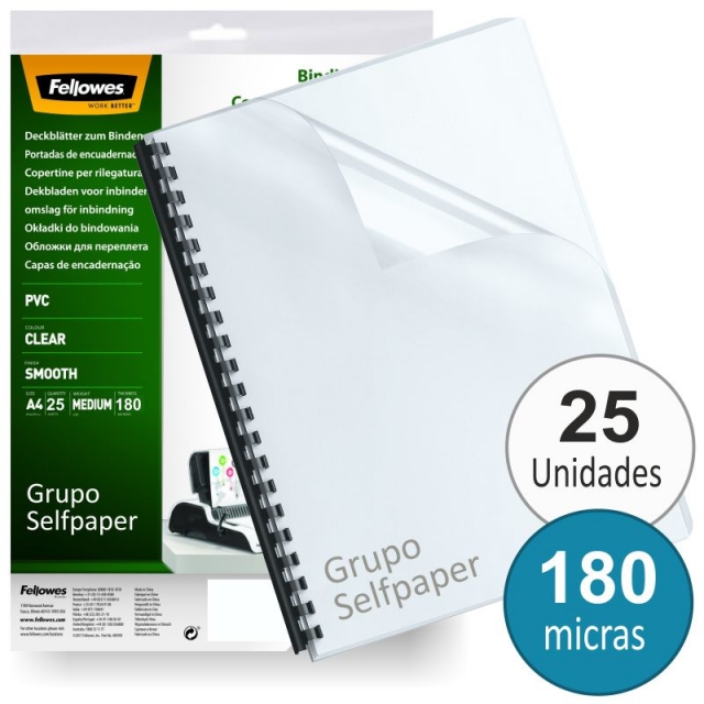 tapas transparentes pvc encuadernar fellowes 53800