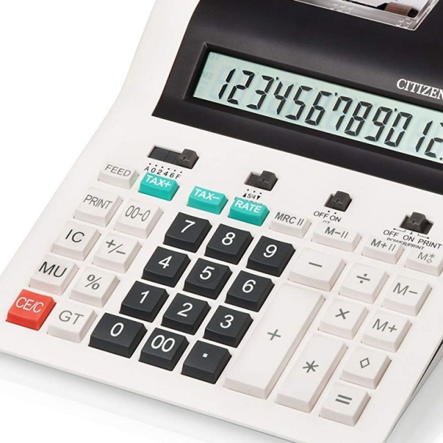 teclado citizen cx123n calculadora