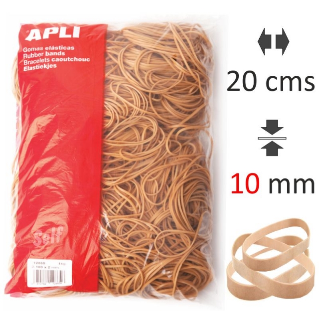 Comprar Bandas Elasticas, Gomillas elásticas anchas 20cm x 10 mm 1kg