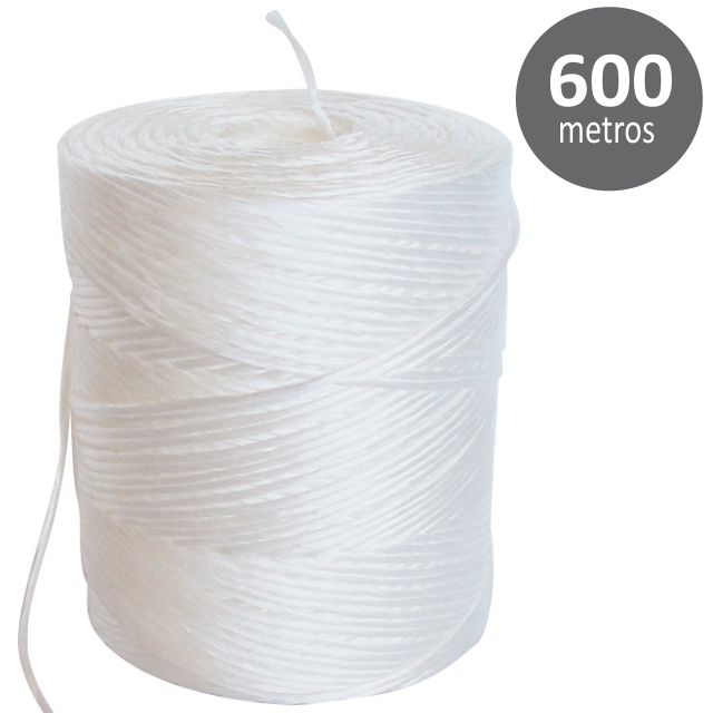 Comprar Bobina de cuerda plástico polipropileno blanco rafia 600 mts