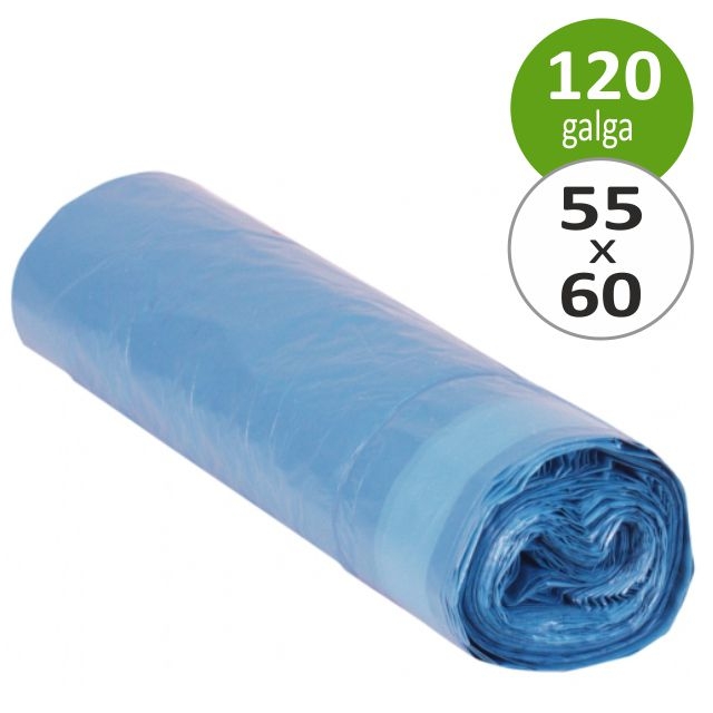 Comprar Bolsas de basura domésticas, cierra fácil 55x60, azul, 20 ud
