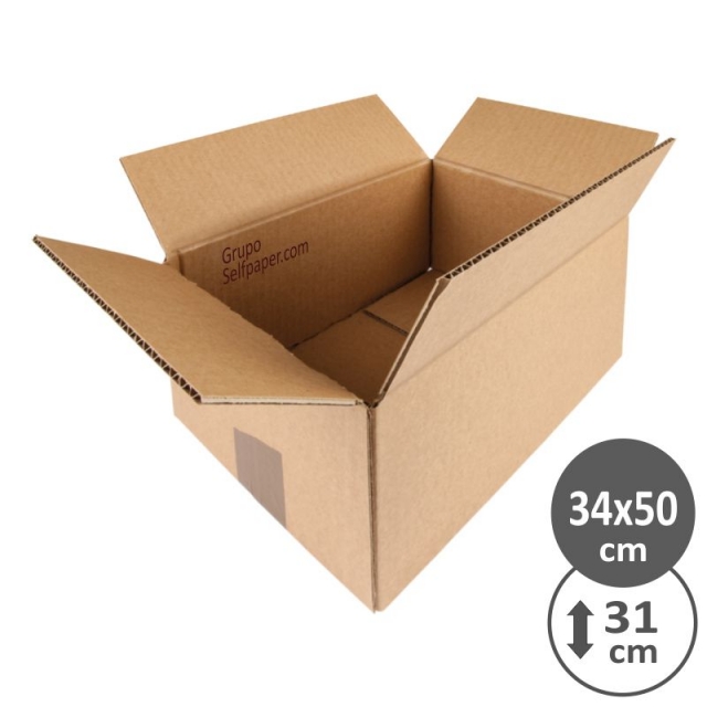Comprar Caja para envios y embalaje de cartón 34x50 x31 cms