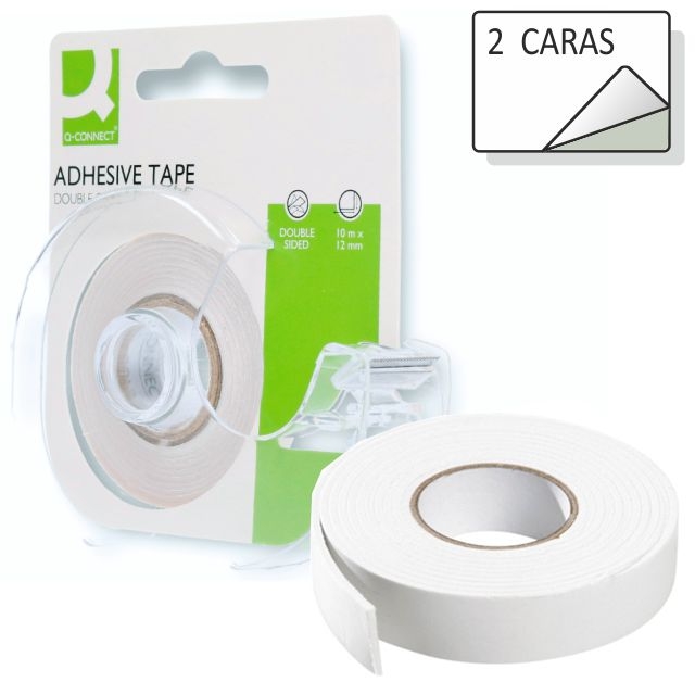 Celo, cinta adhesiva doble cara 12 mm x 10 mts portarrollos