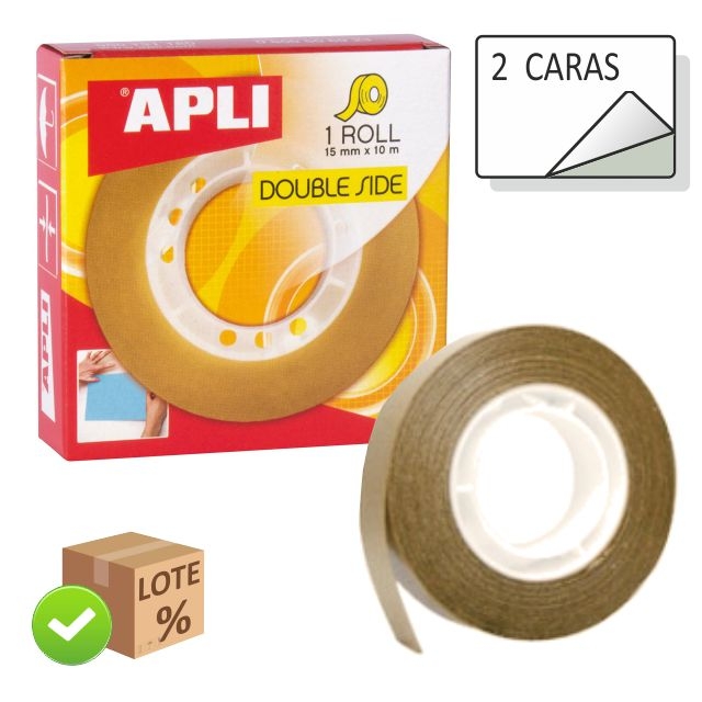 Comprar Cinta adhesiva celo doble cara Apli 15x10