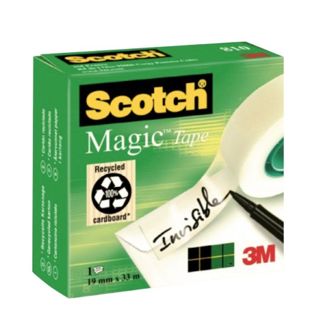 02068) CINTA ADHESIVA CELO SCOTCH-MAGIC 33 MT X 19 MM 810(70005241826)