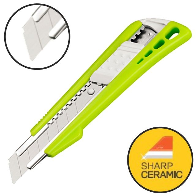 Comprar Cutter con cuchilla, hoja de cerámica de 18 mm