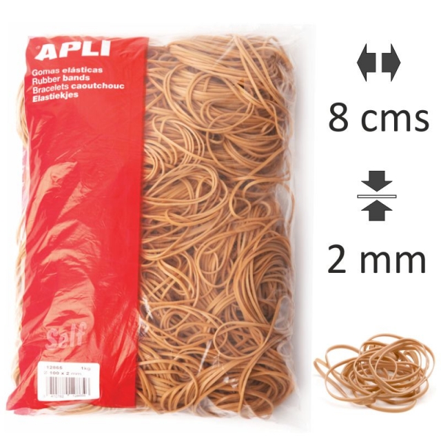 Comprar Gomas Elasticas Bolsa 1 kilo 8 centimetros