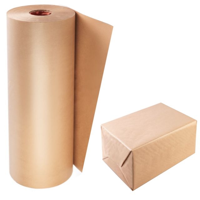 rollo papel embalar continuo kraft verjurado