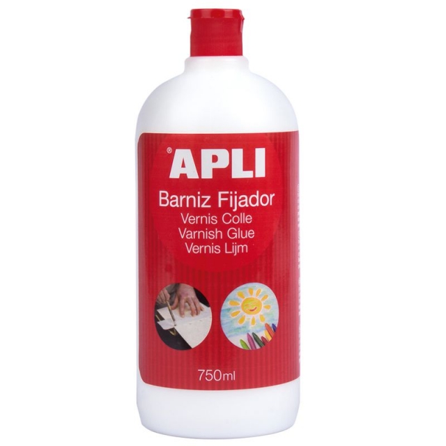 Comprar Barniz Fijador Brillante, al agua, botella 750 ml
