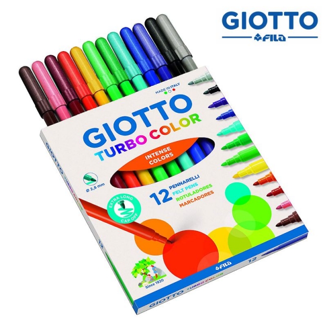 caja 12 rotuladores economicos giotto turbocolor