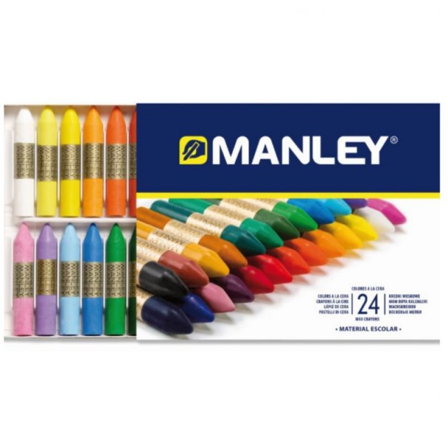 caja ceras blandas manley 24 colores mnc00066