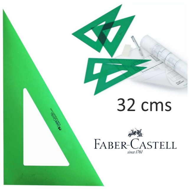 Comprar Cartabon técnico Faber Castell 32 Cms. verde, sin graduar