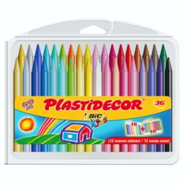 ceras bic kids plastidecor 36 colores