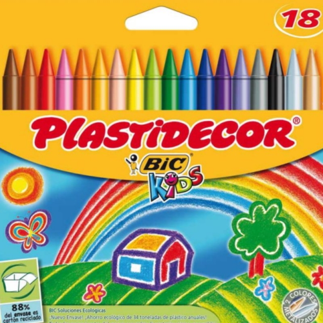 Comprar Estuche de 24 Ceras de Colores Plastidecor Bic