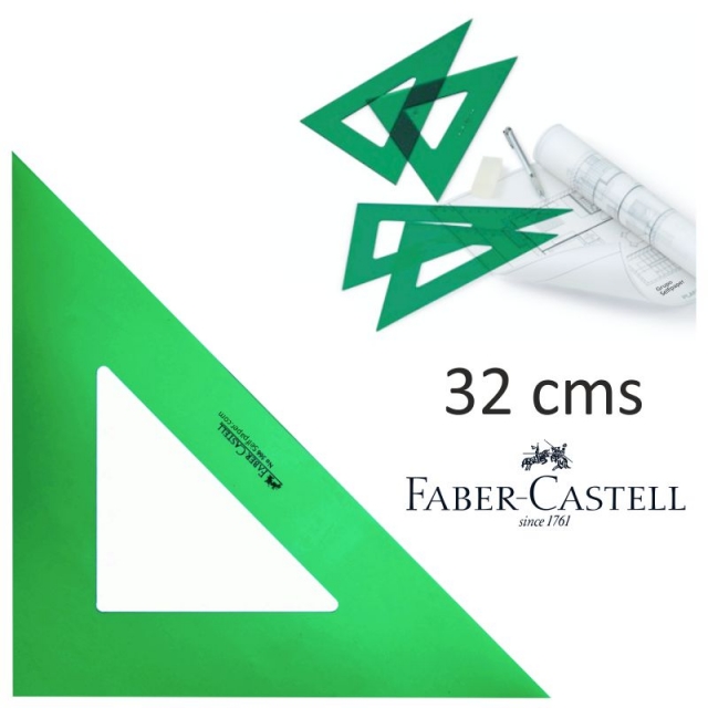 escuadra sin bisel sin graduar faber castell 32