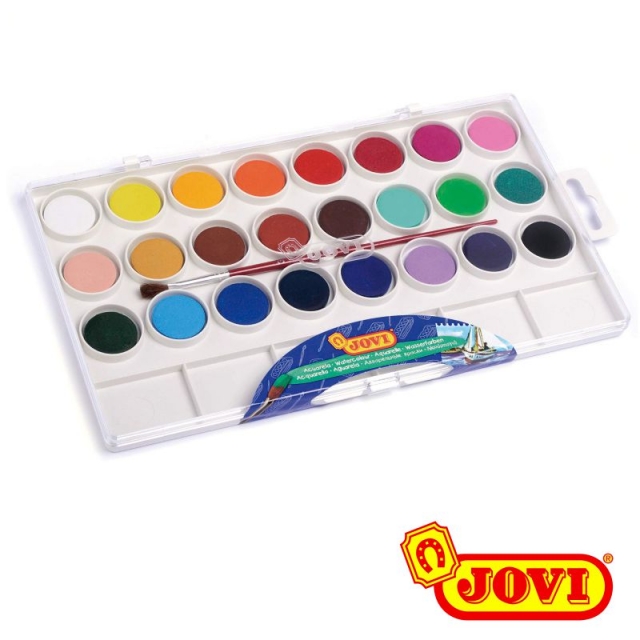 jovi 800 24 acuarelas de 24 colores uso escolar