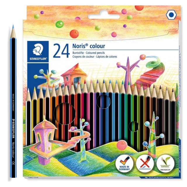 Lapices 24 colores Staedtler Noris 185C24 pinturas de madera