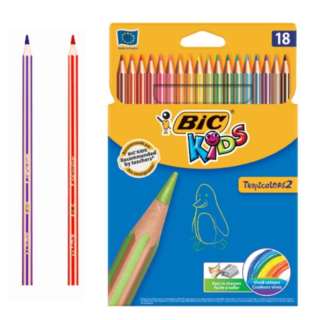 Comprar Lapices de 18 colores Bic Kids Tropicolors